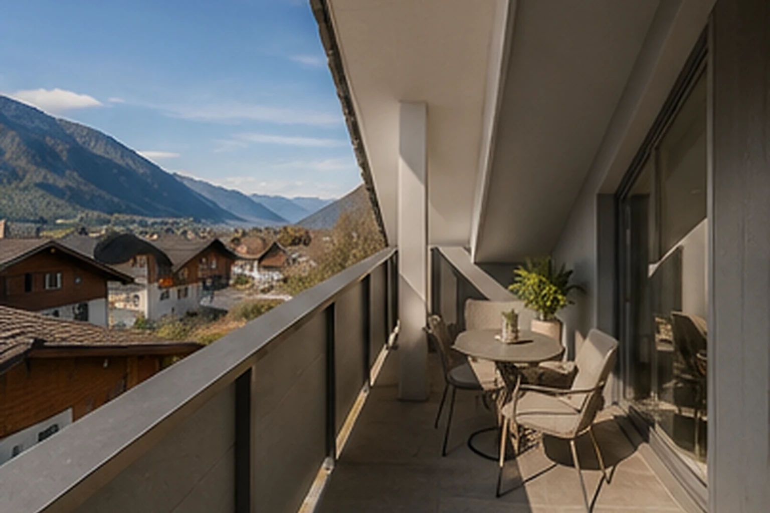 Balcony toward Hasliberg — artist's impression